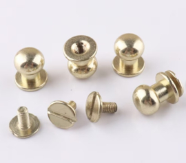 10 sets DQ metalen studs klinknagels rivet goud kleur (Nikkelvrij)