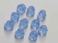 10 x Glaskraal grillig blauw 7 mm