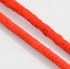 Rol met 10 meter Nylon  satijn koord Marcramé koord 2mm kleur Red