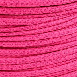 1 meter sieradenkoord c.a. 4 x 3mm kleur Dark Fuchsia Pink