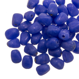 5 x Glaskralen Pebble Cornflower