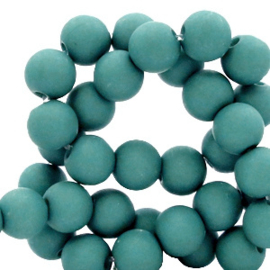 30 x  matte acryl kralen 8mm Canton green (Ø1.9mm) 