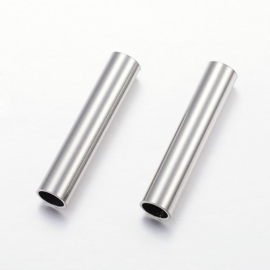 5 x DQ RVS roestvrij stalen buisjes kralen Tube kralen 30 x 6mm Gat: 5mm