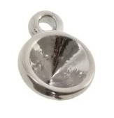 1 x DQ Setting 1 Oog voor SS29 - Antiek zilver  6mm (nikkelvrij)