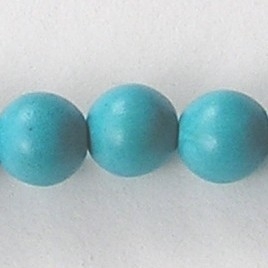10 x  half edelsteen kraal natuurlijke howlite kralen egaal turquoise gekleurd (zonder nerfjes) 8mm