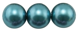 30 x prachtige glasparel kleur: Teal 8mm