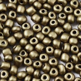 20 gram Glaskralen Rocailles 6/0 (4mm) Olive