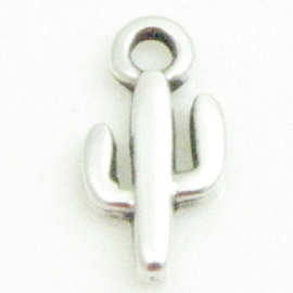 DQ metaal hanger cactus 5,5x11mm oogje 1,4mm antiek zilver  (Nikkelvrij)