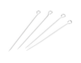 10 x  Metalen spelden zilverkleur  70 x 0,9mm met oogje 1,5mm