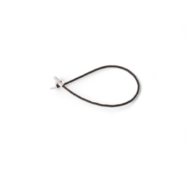 Bruin Leer met 925 Sterling Zilver clip (21cm)