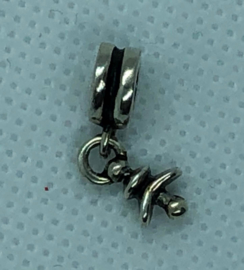 925 Sterling zilver hanger met bedel 20 mm x 4 mm. gat is 4 mm