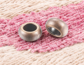 Metalen kralen rood koperkleur  