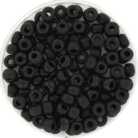 C.a. 10 gram Miyuki rocailles 6/0 - Opaque matte black