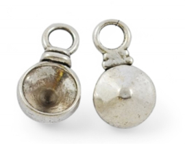 1 x Bedel voor puntsteen 12mm  23 x 13 x 7mm oogje 5mm