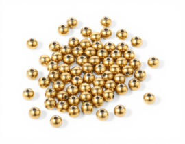20 x Metaallook acryl kralen 8 mm – gat 2 mm – goudkleur