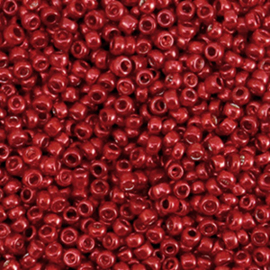 20 gram Glaskralen Rocailles 12/0 (2mm) Metallic shine pure red