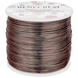 Aluminium draad 0,8 mm – bruin – 235 meter per rol
