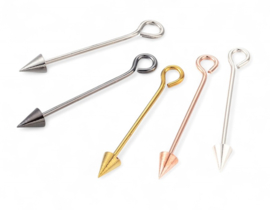 1 x Wisselhanger voor kralen, schroefdraad met dopje 52~59x6mm, pin 1,5mm oogje: 4mm Kies uit verschillende kleuren