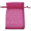 50 stuks fuchsia organza zakjes 13 x 18cm