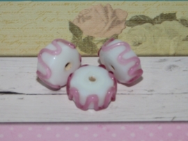 10 x High Quality Glass Hand Made Bead c.a. 15 x 7mm