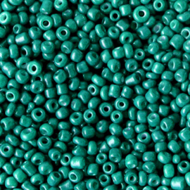 20 gram Glaskralen Rocailles 12/0 (2mm) Ultramarine green