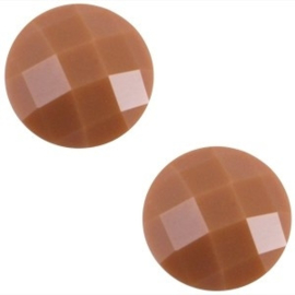 2 x Basic cabochon 10mm Cognac bruin