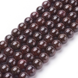 10 x  Edelsteen kraal van Garnet 6mm gat: 0,8mm