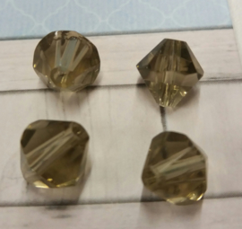 10x preciosa kristal bicone olive 8 mm Gat: 1,5 mm