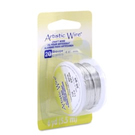 1 x Rol Artistic Wire 0,81 mm 5,5 meter  Craft Wire - Tarnish Resistant Silver (Nikkelvrij)