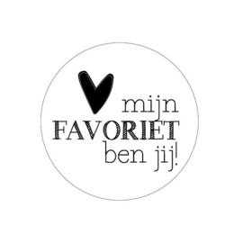 10 x Sticker rond 40mm - Mijn favoriet ben jij!