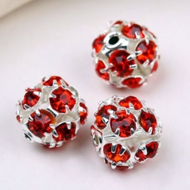 Kristal ballen 8mm rood