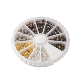 1 doosje draadbeschermers 5 x 6 x 2 mm – gat 1,5 mm – mix kleuren