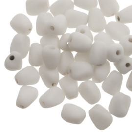 5 x Glaskralen Pebble Mat White