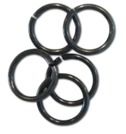 10 x aluminium sieraden buigringen of buigringetjes zwart 15 x 1,8mm