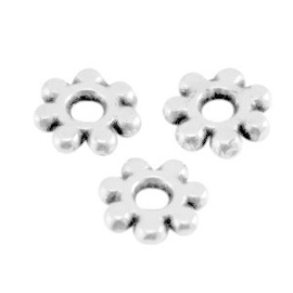 10 x DQ metaal kraal spacer Bali ring 5.6mm Antiek zilver