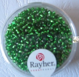 Rayher Rocailles Transparant 17 gram 2 mm Donker Groen