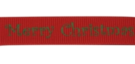 1 meter festival tekst lint kerstlint 10mm rood