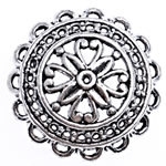 2 x Prachtig mooie grote Tibetaans zilveren kralenkap 26,5mm