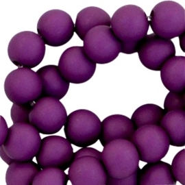 20 x  matte acryl kralen 8mm Royal purple (Ø1.9mm)