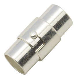 1 x draai magneetsluiting zilver kleur  17 x 7mm Ø6mm