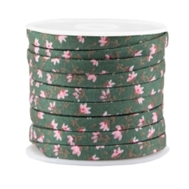 20 cm Trendy plat koord 5x2mm Pine green