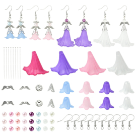 1 x Starterspakket engelen oorbellen maken – DIY set – mix kleuren