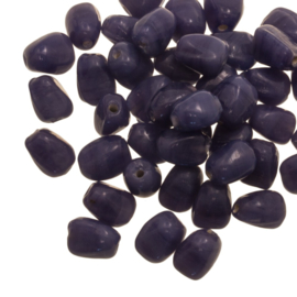 5 x Glaskralen Pebble Dark Blue