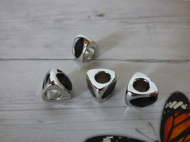 1x European Jewelry kraal ca. 10.1mm x 7.7mm  Gat: 4.9mm