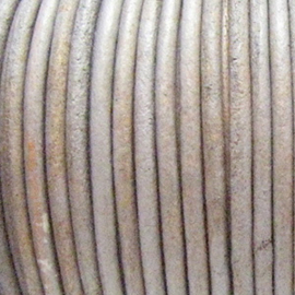 1 x Rol DQ leer rond 2mm Vintage Lavendel per 25 meter