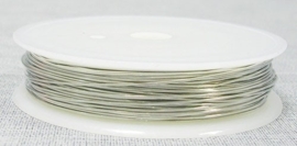 Metaaldraad Zilver kleur 0,3mm dik rol van 25 meter (Nikkelvrij)