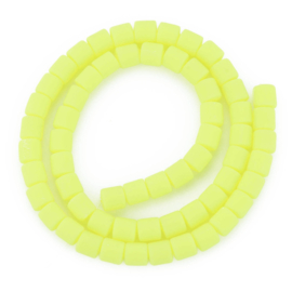 20 x handgemaakte polymeer klei kralen yellow  6,5 x 6mm gat: 1,2mm column
