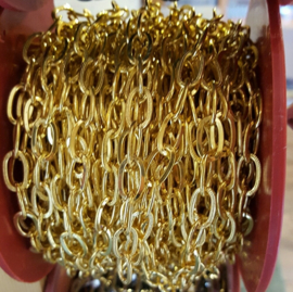 50 cm Jasseron ketting 13,4x 7,8mm goud kleur