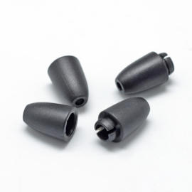 2 x Breakaway sluiting voor kindersieraden 24 x 9mm, gat: 2,5mm zwart