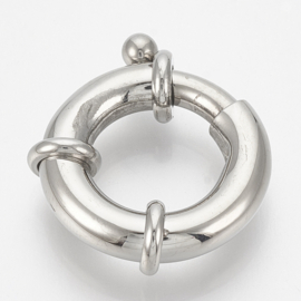 1 x Tarnish Resistant RVS 304 veerslotje boei slot  c.a. 22 x 19 x6mm zonder oogje